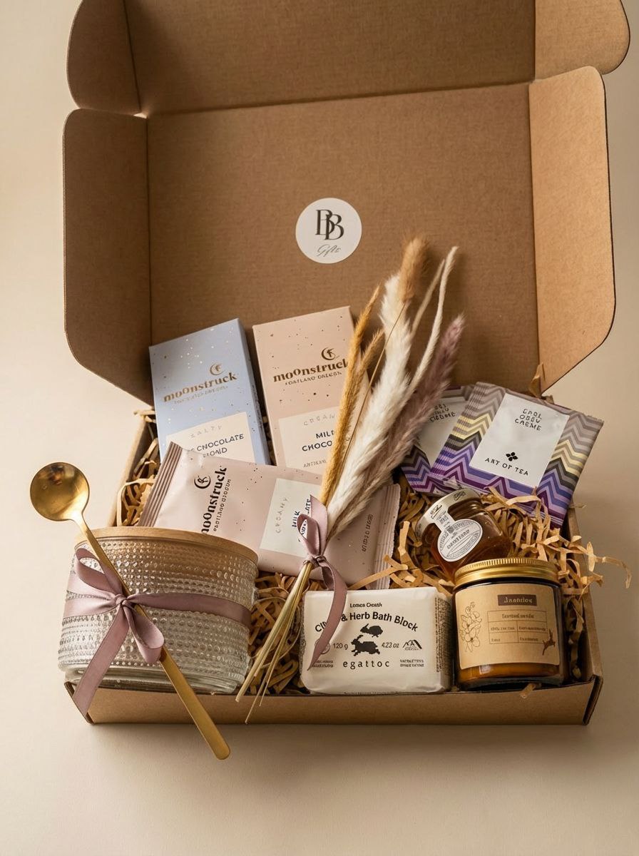 Sending Hug Gift Box | Luxury Tea, Chocolate, Candle Set