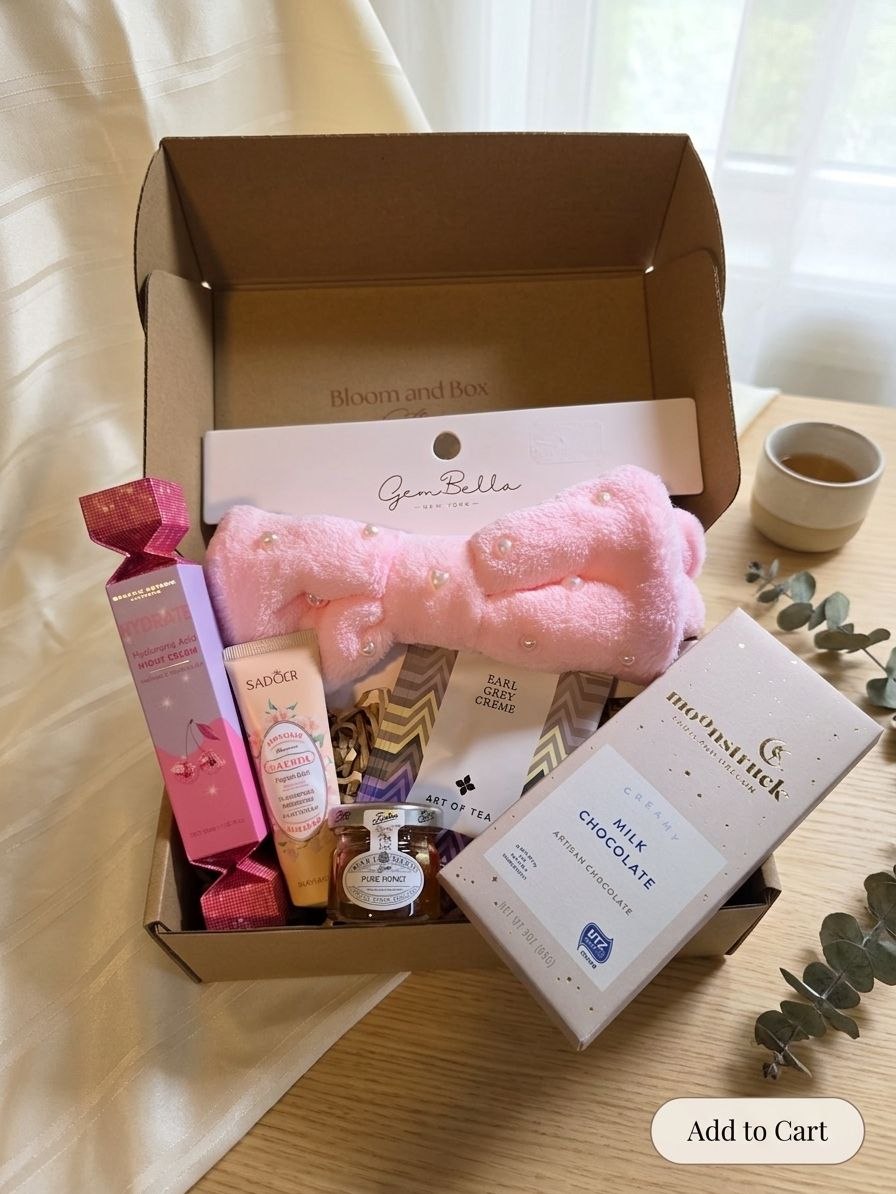 Self Care Gift Box – Relaxation Gift Set, Spa Box for Women, Honey Gift, Birthday Gift, Cozy Gift Box