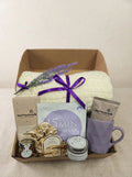 Self Care Gift Box | Cozy Blanket, Artisan Chocolate, Scented Candle, Mug