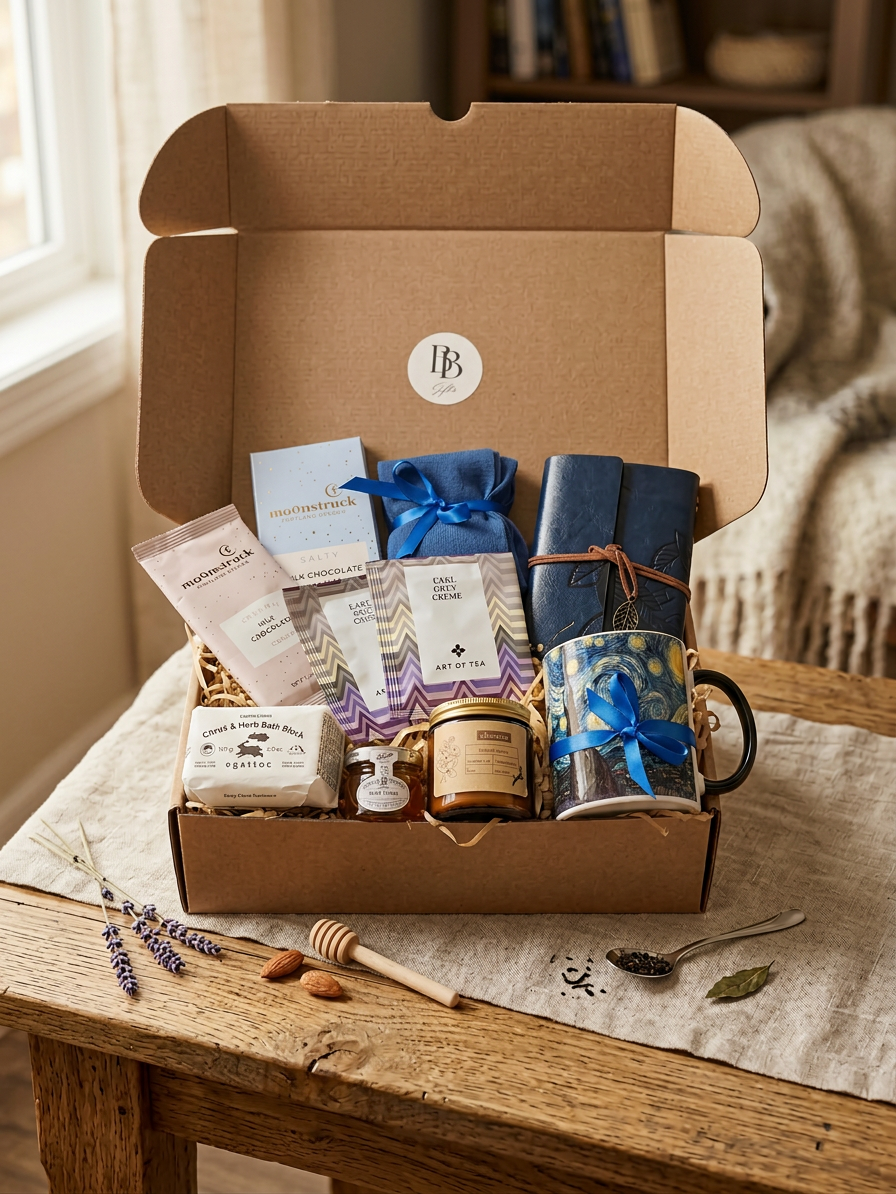 Birthday Gift Box for Him | Men's Gift Set | Unique Gift for Him | Tea Gift Set | Self Care Box | Gift for Dad Boyfriend Husband